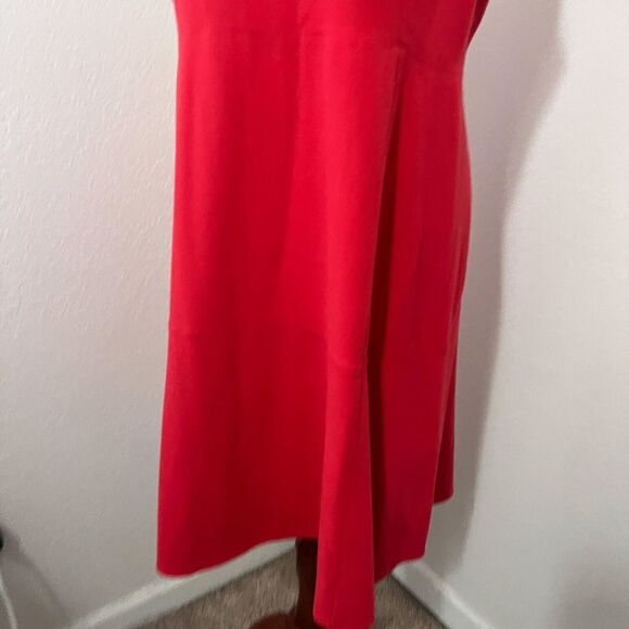 Calvin Klein Red Dress A-Line Women Size 12 Knee Length Sleeveless - Picture 5 of 8